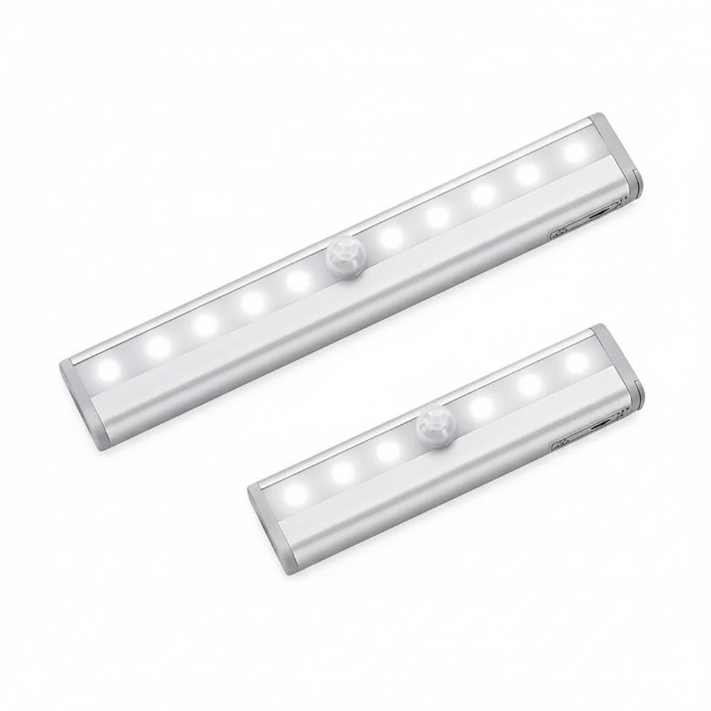 Bedside atmosphere LED night light providing soft ambient lighting in a modern bedroom setting