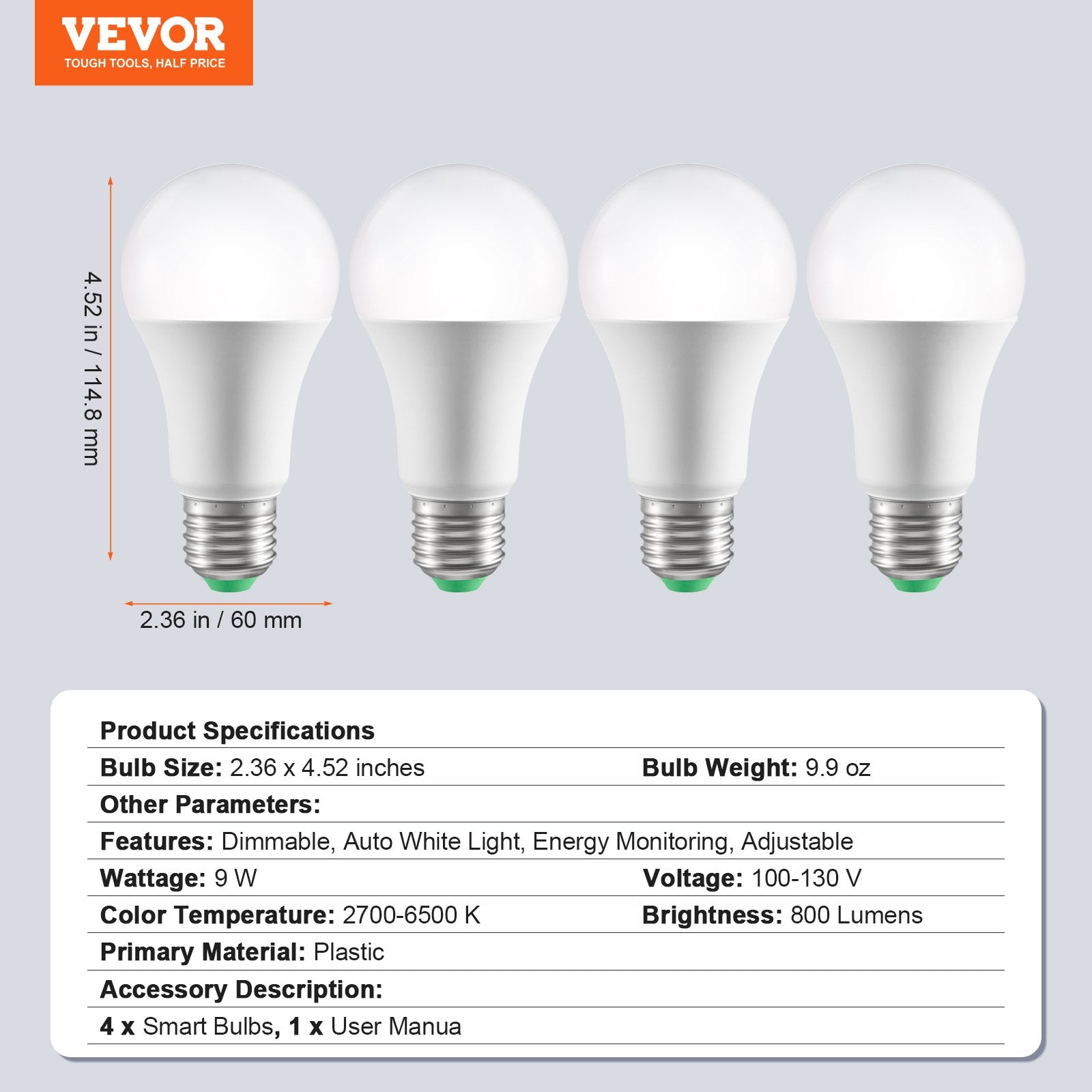 VEVOR Smart Light Bulbs - Brighten Your Home Intelligently
