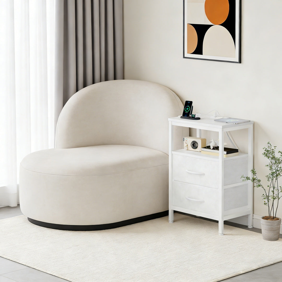 Side table with charging station