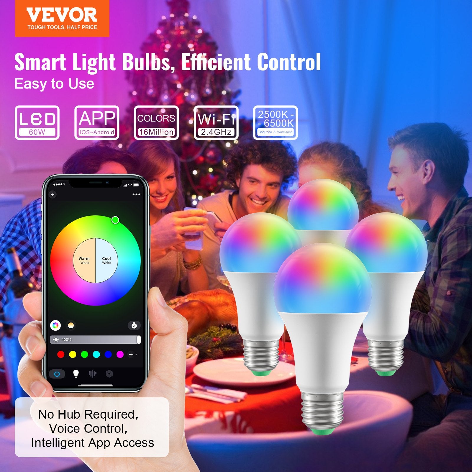 VEVOR Smart Light Bulbs - Brighten Your Home Intelligently